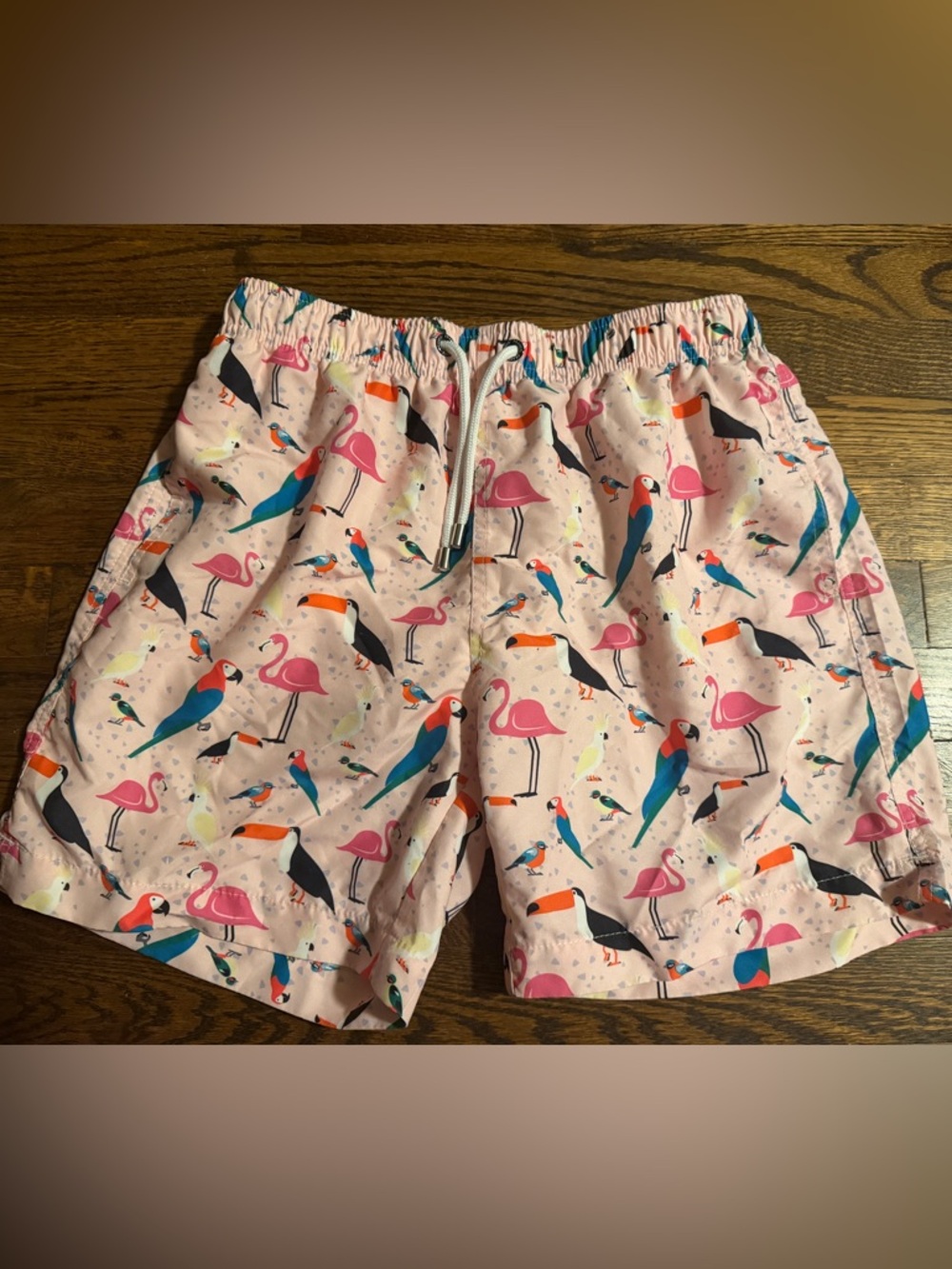 Frankie's Light Pink Flamingo Swim Shorts